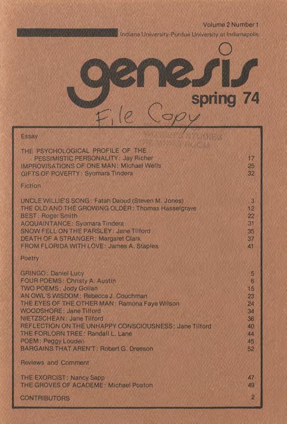 genesis spring 1974 cover