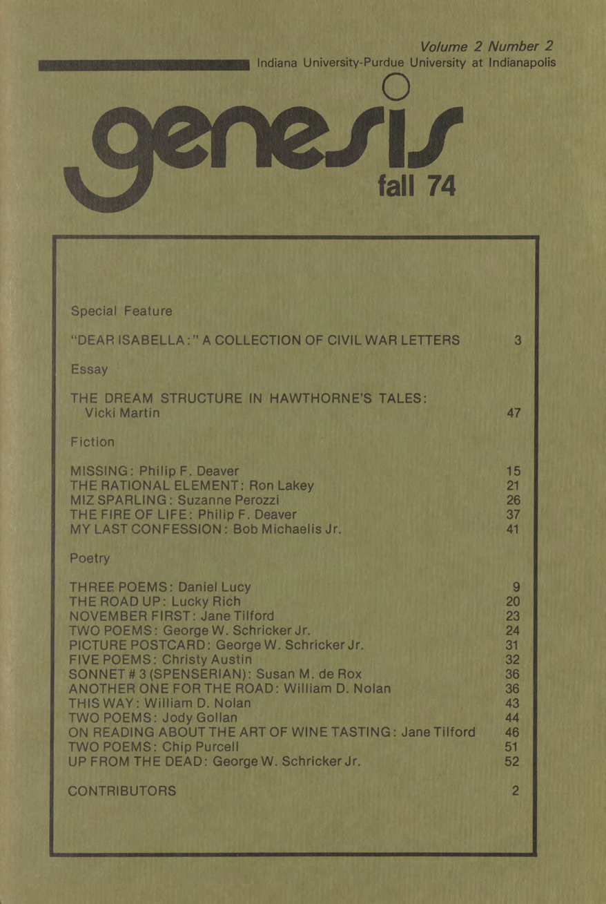 genesis fall 1974 cover